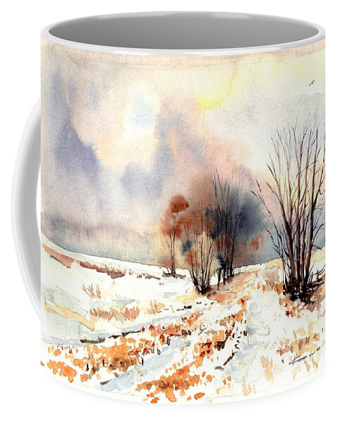 Village Coffee Mug featuring the painting Village Scene IV by Suzann Sines
