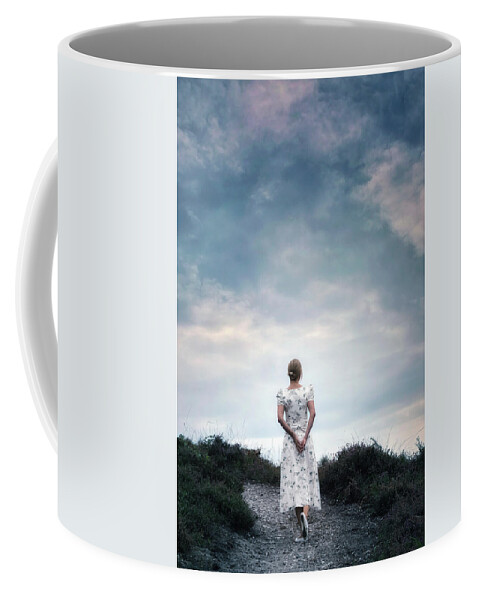 Woman Coffee Mug featuring the photograph Walking In The Heather #1 by Joana Kruse
