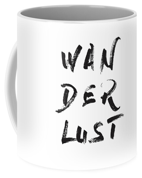 Wanderlust Coffee Mug featuring the mixed media Wanderlust by Studio Grafiikka