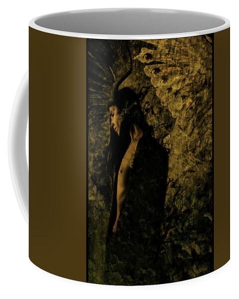 Demon Coffee Mug featuring the digital art Watcher by Cambion Art