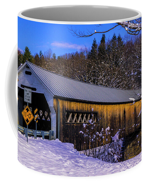 West Dummerston Covered Bridge Coffee Mug featuring the photograph West Dummerston Covered Bridge #2 by Scenic Vermont Photography