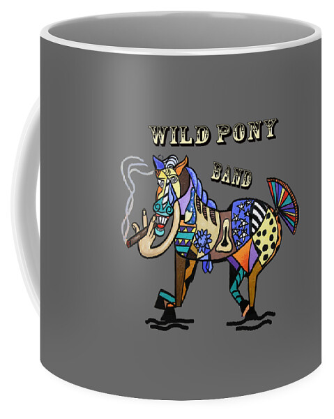 Wild Pony T-shirt Coffee Mug featuring the painting Wild Pony by Anthony Falbo