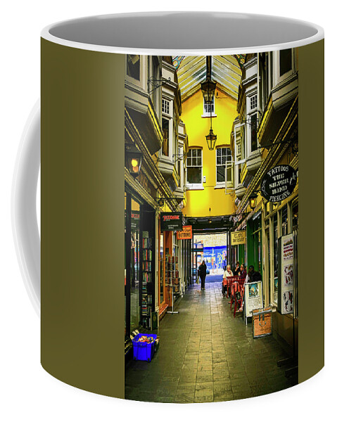 Arcade Coffee Mug featuring the photograph Windham shopping Arcade Cardiff #1 by Chris Smith