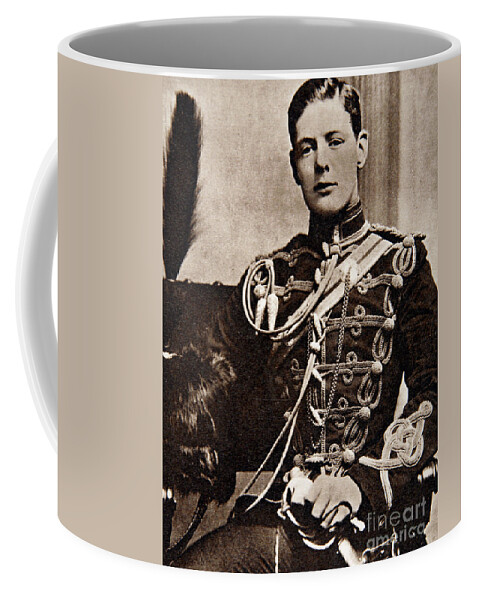 Uniform Coffee Mug featuring the photograph Winston Churchill as a Second Lieutenant in the 4th Queen's Own Hussars by English School