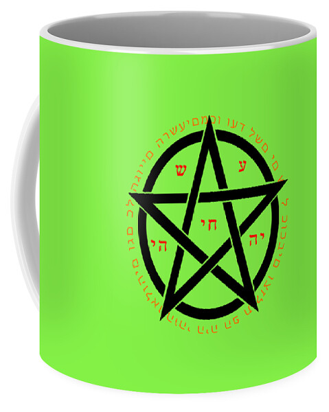 Green Coffee Mug featuring the digital art Witchcraft Concept #2 by Ilan Rosen