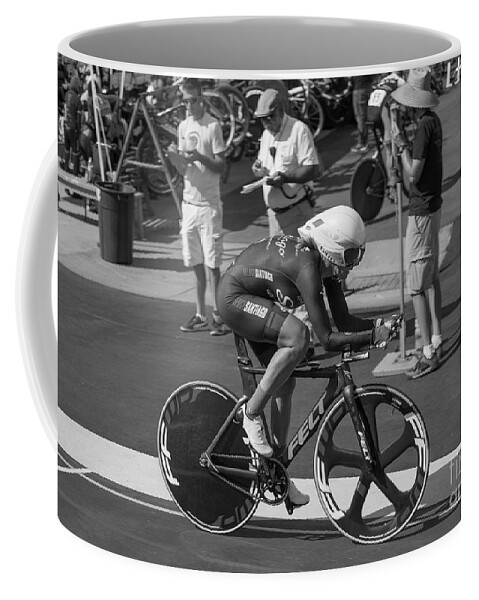 San Diego Coffee Mug featuring the photograph Women's Pursuit #1 by Dusty Wynne