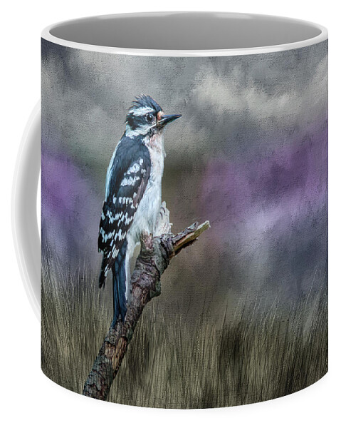 Bird Coffee Mug featuring the photograph Woody by Cathy Kovarik