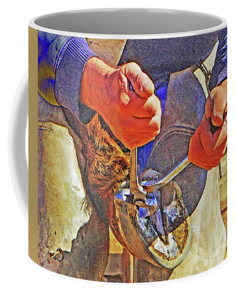  Coffee Mug featuring the photograph Working Hands #1 by Terril Heilman