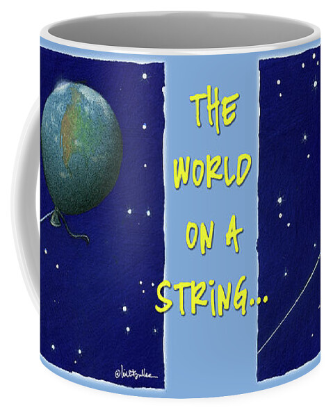 Will Bullas Coffee Mug featuring the painting World On A String... #2 by Will Bullas