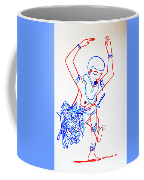 Jesus Coffee Mug featuring the painting Zulu Traditional Dance South Africa #1 by Gloria Ssali
