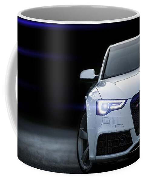 Audi Coffee Mug featuring the digital art Audi #10 by Super Lovely