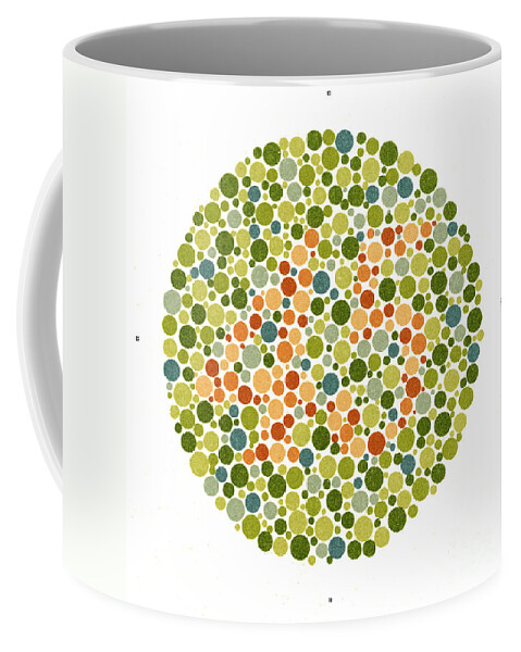 Color Coffee Mug featuring the photograph Ishihara Color Blindness Test #10 by Wellcome Images