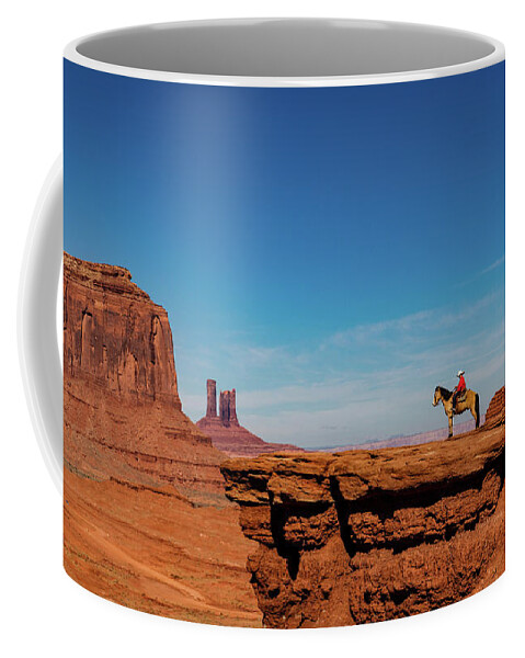 Copyrighted Coffee Mug featuring the photograph Monument Valley #7 by Mike Penney