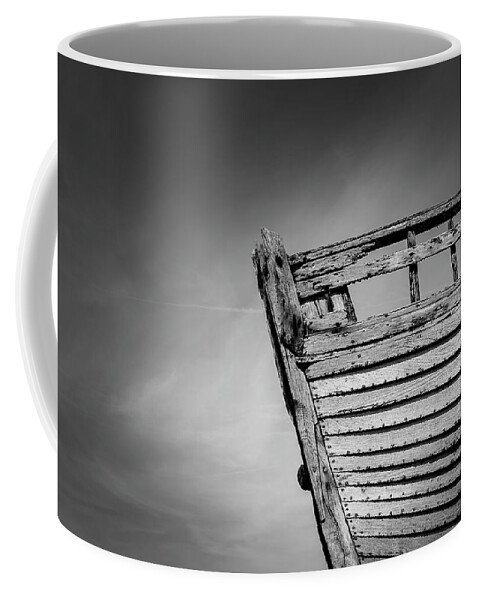 Vintage Coffee Mug featuring the photograph Shipwrecked BW by Rick Deacon