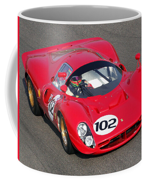 Race Car Coffee Mug featuring the digital art Race Car #10 by Super Lovely