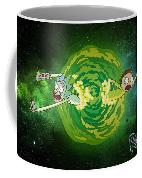 Rick And Morty Coffee Mug featuring the digital art Rick and Morty #10 by Super Lovely