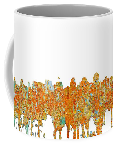 San Diego California Skyline Coffee Mug featuring the digital art San Diego California Skyline #10 by Marlene Watson