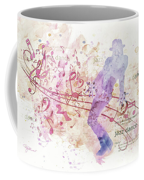 Dance Coffee Mug featuring the digital art 10849 All that Jazz by Pamela Williams
