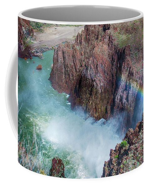 Oregon Coffee Mug featuring the photograph 10883 Rainbow Over Owyhee by Pamela Williams