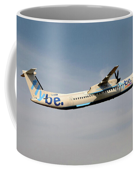 Flybe Coffee Mug featuring the photograph Flybe Bombardier Dash 8 Q400 #11 by Smart Aviation