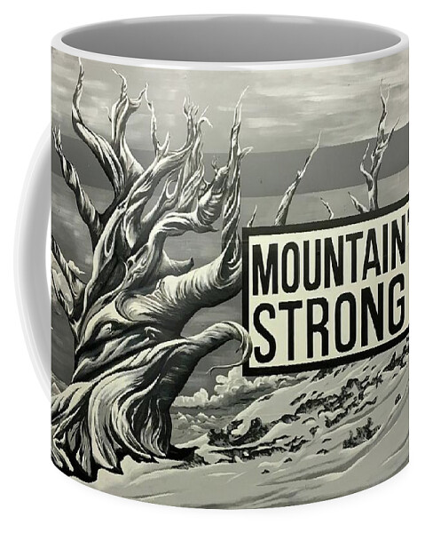 Mural Coffee Mug featuring the painting 11ft x 18ft Mural for Mountain Strong CrossFit by Leizel Grant