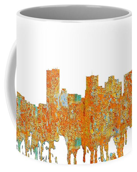 Phoenix Arizona Skyline Coffee Mug featuring the digital art Phoenix Arizona Skyline #12 by Marlene Watson