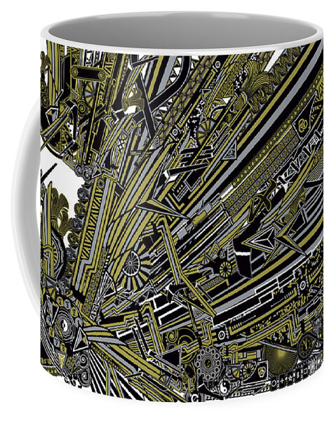 Psychedelic Coffee Mug featuring the digital art Psychedelic #12 by Super Lovely