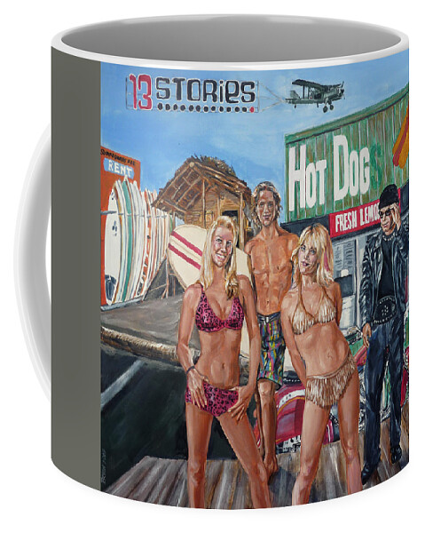 Band Coffee Mug featuring the painting 13 Stories by Bryan Bustard
