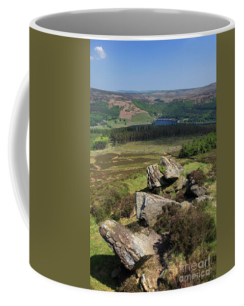 Summer Coffee Mug featuring the photograph Summer view from Win Hill over Ladybower reservoir, Derwent Vall #13 by Dave Porter