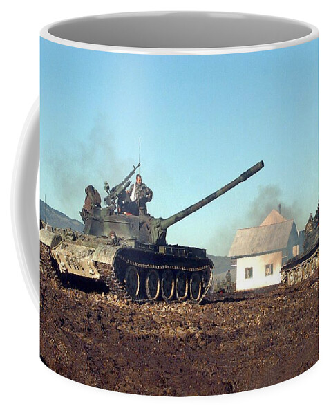 Tank Coffee Mug featuring the digital art Tank #13 by Super Lovely
