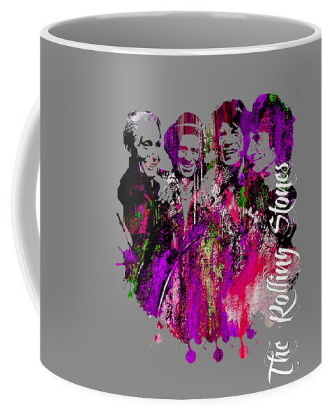 Mick Jagger Coffee Mug featuring the mixed media The Rolling Stones Collection #2 by Marvin Blaine