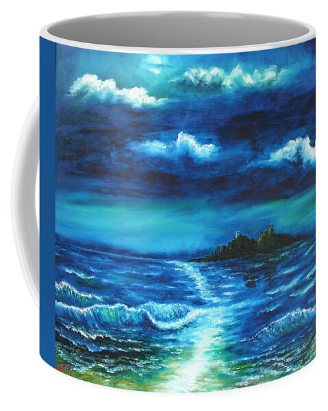 Ocean Coffee Mug featuring the painting Untitled #16 by Adam Vance