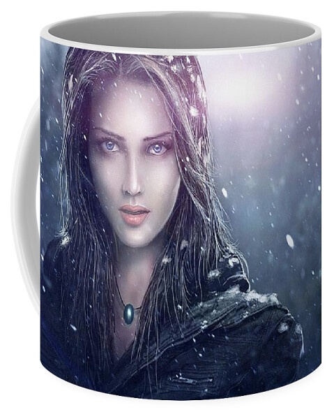 Women Coffee Mug featuring the digital art Women #168 by Super Lovely