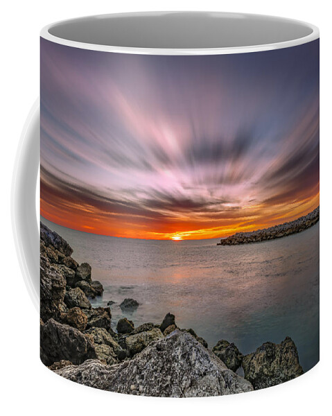 Naples Coffee Mug featuring the photograph Sunst over the Ocean by Peter Lakomy