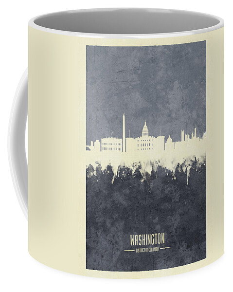 Washington Coffee Mug featuring the digital art Washington DC Skyline #17 by Michael Tompsett