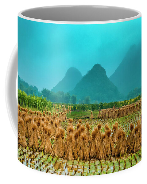 Countryside Coffee Mug featuring the photograph Beautiful countryside scenery in autumn #18 by Carl Ning