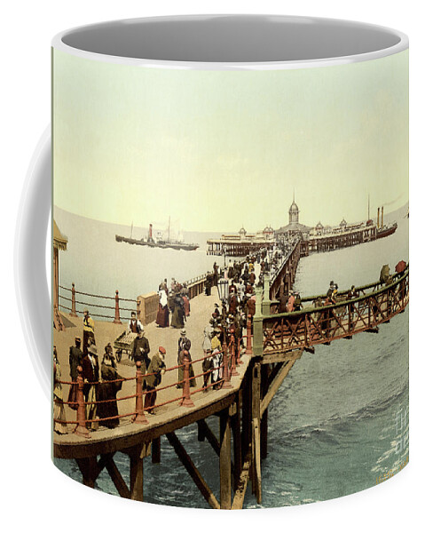 1890 Victorian Jetty in Margate Kent Coffee Mug by Heidi De Leeuw