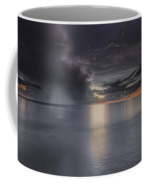 Naples Coffee Mug featuring the photograph Sunst over the Ocean by Peter Lakomy