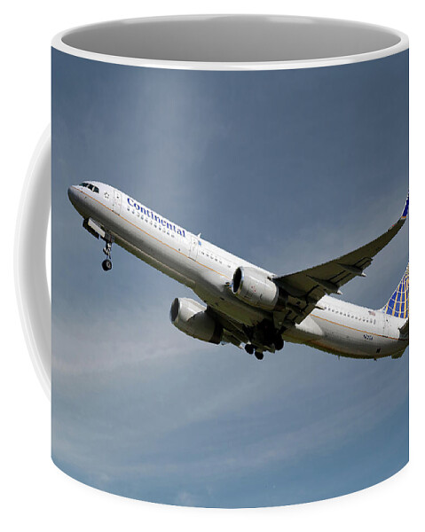 United Airlines Coffee Mug featuring the photograph United Airlines Boeing 757-224 #19 by Smart Aviation