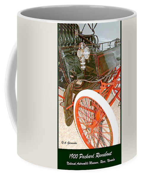 1900 Packard Coffee Mug featuring the photograph 1900 Packard Runabout National Automobile Museum Reno Nevada by A Macarthur Gurmankin