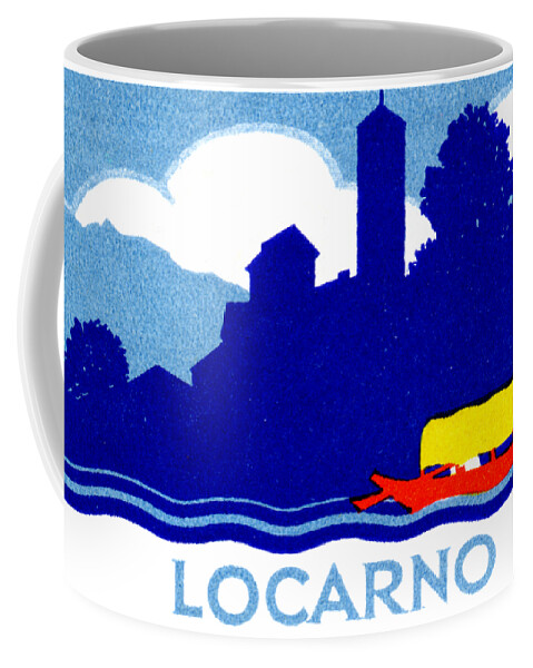 Vintage Coffee Mug featuring the painting 1925 Locarno Switzerland by Historic Image