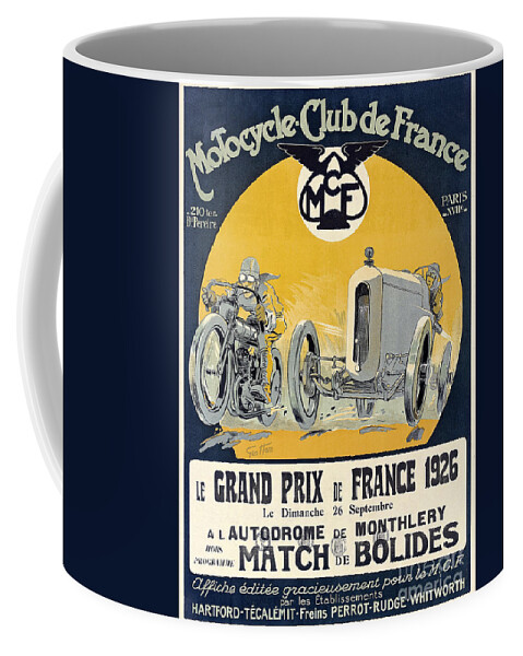 Motorcycle Club De France Coffee Mug featuring the photograph 1926 Motorcycle Club de France by Jon Neidert