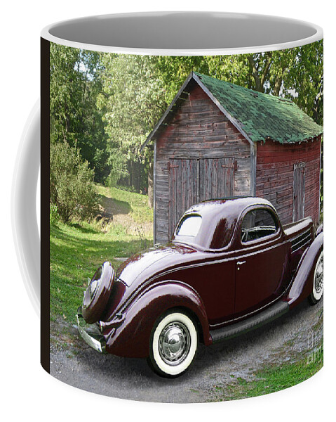 1936 Coffee Mug featuring the photograph 1936 Ford 3-Window by Ron Long
