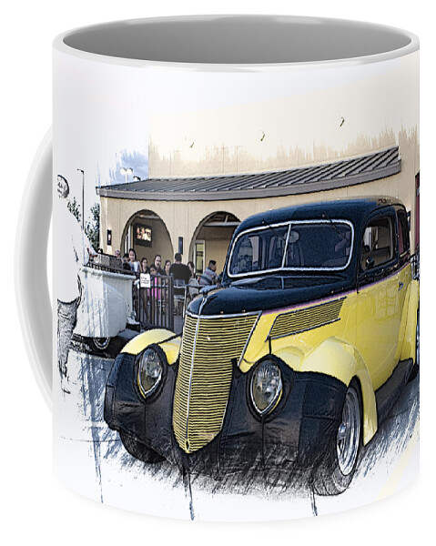 1937 Ford Deluxe 2-door Sedan Coffee Mug featuring the photograph 1937 Ford Deluxe Sedan_A2 by Walter Herrit