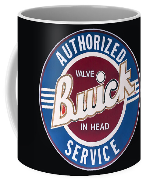 1940s Signs Coffee Mug featuring the photograph 1940's Buick Porcelain sign by Flees Photos