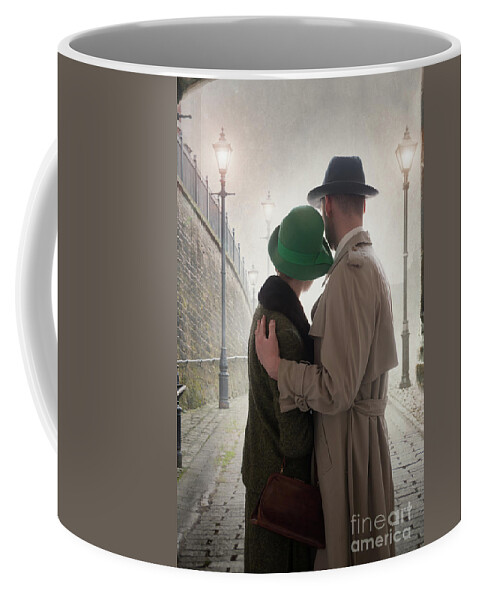 1940s Coffee Mug featuring the photograph 1940s Couple At Dusk by Lee Avison