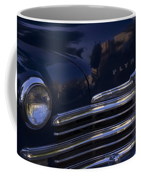 1949 Plymouth Coffee Mug featuring the photograph 1949 Plymouth Deluxe by Cathy Anderson