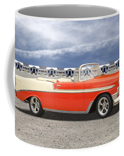 1956 Chevy Coffee Mug featuring the photograph 1956 Chevrolet Belair Convertible by Mike McGlothlen