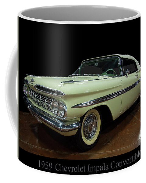 1959 Chevy Impala Convertible Coffee Mug featuring the photograph 1959 Chevy Impala Convertible by Flees Photos