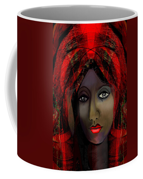  Coffee Mug featuring the digital art 1980 - Leading into temptation 2017 by Irmgard Schoendorf Welch